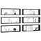 vidaXL Wall Cube Shelf 6 pcs Black 80x15x26.5 cm Engineered Wood