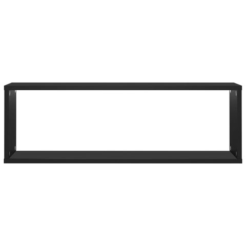 vidaXL Wall Cube Shelf 6 pcs Black 80x15x26.5 cm Engineered Wood