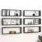 vidaXL Wall Cube Shelf 6 pcs Black 80x15x26.5 cm Engineered Wood