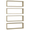 vidaXL Wall Cube Shelf 4 pcs Sonoma Oak 80x15x26.5 cm Engineered Wood