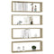 vidaXL Wall Cube Shelf 4 pcs Sonoma Oak 80x15x26.5 cm Engineered Wood
