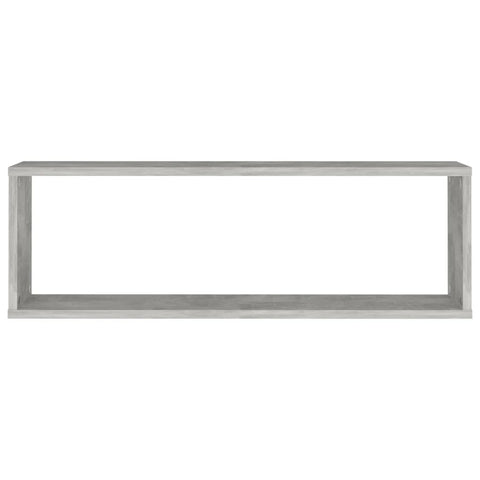 vidaXL Wall Cube Shelf 2 pcs Concrete Grey 80x15x26.5 cm Engineered Wood