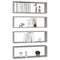 vidaXL Wall Cube Shelf 4 pcs Concrete Grey 80x15x26.5 cm Engineered Wood