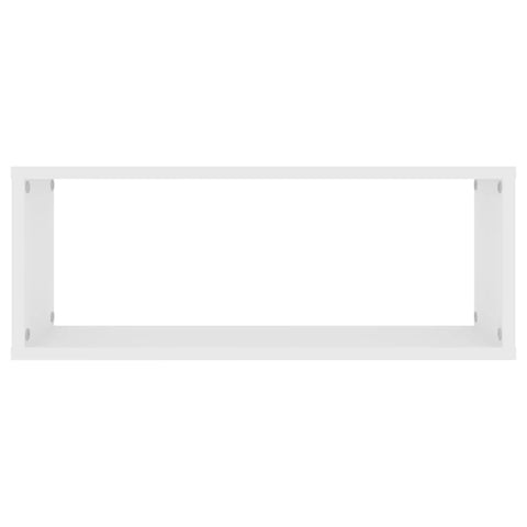vidaXL Wall Cube Shelf 2 pcs White 60x15x23 cm Engineered Wood