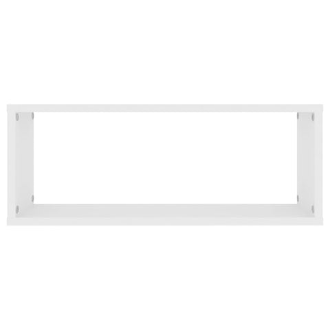 vidaXL Wall Cube Shelf 4 pcs White 60x15x23 cm Engineered Wood