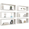 vidaXL Wall Cube Shelf 6 pcs White 60x15x23 cm Engineered Wood