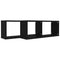 vidaXL Wall Cube Shelf 2 pcs Black 60x15x23 cm Engineered Wood
