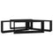 vidaXL Wall Cube Shelf 4 pcs Black 60x15x23 cm Engineered Wood