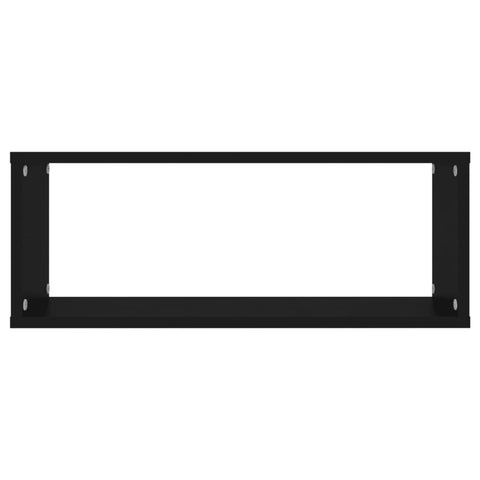 vidaXL Wall Cube Shelf 6 pcs Black 60x15x23 cm Engineered Wood
