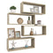 vidaXL Wall Cube Shelf 4 pcs Sonoma Oak 60x15x23 cm Engineered Wood