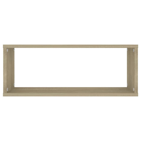 vidaXL Wall Cube Shelf 4 pcs Sonoma Oak 60x15x23 cm Engineered Wood