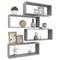 vidaXL Wall Cube Shelf 4 pcs Concrete Grey 60x15x23 cm Engineered Wood