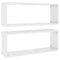 vidaXL Wall Cube Shelf 2 pcs High Gloss White 60x15x23 cm Engineered Wood