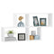 vidaXL Wall Shelf High Gloss White 100x18x53 cm Engineered Wood