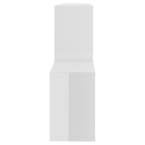 vidaXL Wall Shelf High Gloss White 100x18x53 cm Engineered Wood