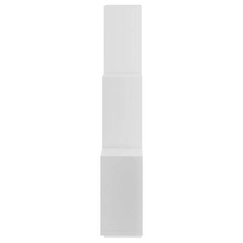 vidaXL Wall Cube Shelf White 78x15x93 cm Engineered Wood