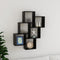 vidaXL Wall Cube Shelf Black 78x15x93 cm Engineered Wood
