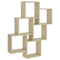 vidaXL Wall Cube Shelf Sonoma Oak 78x15x93 cm Engineered Wood