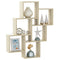 vidaXL Wall Cube Shelf Sonoma Oak 78x15x93 cm Engineered Wood