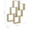 vidaXL Wall Cube Shelf Sonoma Oak 78x15x93 cm Engineered Wood
