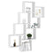 vidaXL Wall Cube Shelf White 90x15x119 cm Engineered Wood