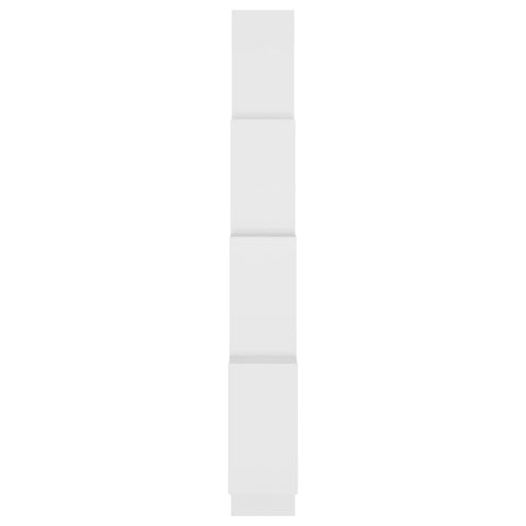vidaXL Wall Cube Shelf White 90x15x119 cm Engineered Wood