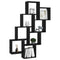 vidaXL Wall Cube Shelf Black 90x15x119 cm Engineered Wood