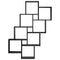 vidaXL Wall Cube Shelf Black 90x15x119 cm Engineered Wood
