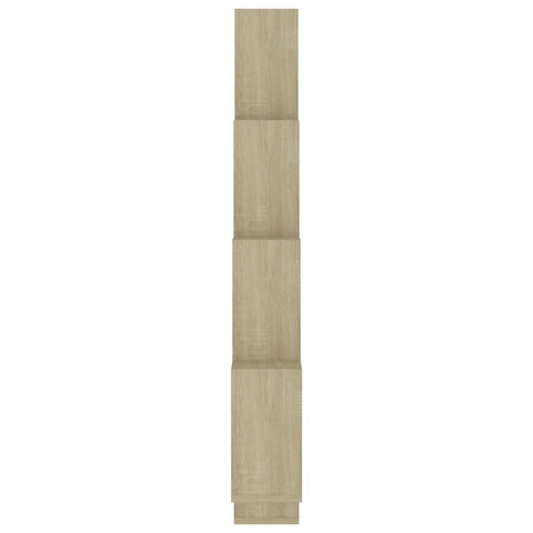 vidaXL Wall Cube Shelf Sonoma Oak 90x15x119 cm Engineered Wood