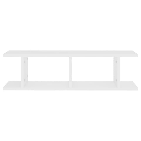 vidaXL Wall Shelves 2 pcs White 75x18x20 cm Engineered Wood