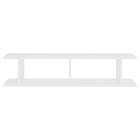 vidaXL Wall Shelf 2 pcs White 90x18x20 cm Engineered Wood