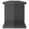 vidaXL Wall Shelf 2 pcs High Gloss Grey 90x18x20 cm Engineered Wood