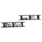 vidaXL Wall Shelf 2 pcs Black 105x18x20 cm Engineered Wood