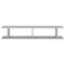 vidaXL Wall Shelf 2 pcs Concrete Grey 105x18x20 cm Engineered Wood