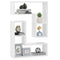 vidaXL Wall Shelf 2 pcs High Gloss White 50x15x50 cm Engineered Wood