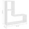 vidaXL Wall Shelf 2 pcs High Gloss White 50x15x50 cm Engineered Wood