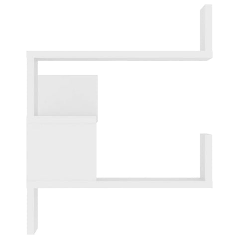 vidaXL Wall Corner Shelf White 40x40x50 cm Engineered Wood