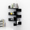 vidaXL Wall Corner Shelf 2 pcs Black 40x40x50 cm Engineered Wood