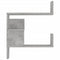 vidaXL Wall Corner Shelf 2 pcs Concrete Grey 40x40x50 cm Engineered Wood