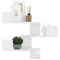 vidaXL Wall Corner Shelf 2 pcs High Gloss White 40x40x50 cm Engineered Wood