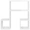 vidaXL Wall Shelf 2 pcs High Gloss White 50x15x50 cm Engineered Wood
