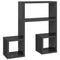 vidaXL Wall Shelf 2 pcs High Gloss Grey 50x15x50 cm Engineered Wood