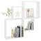 vidaXL Wall Cube Shelf White 80x15x78.5 cm Engineered Wood
