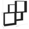 vidaXL Wall Cube Shelf Black 80x15x78.5 cm Engineered Wood