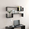vidaXL Wall Shelf 2 pcs Black 100x15x20 cm Engineered Wood