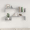 vidaXL Wall Shelf 2 pcs Concrete Grey 100x15x20 cm Engineered Wood