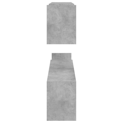 vidaXL Wall Shelf 2 pcs Concrete Grey 100x15x20 cm Engineered Wood