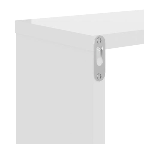 vidaXL Wall Shelf 2 pcs High Gloss White 100x15x20 cm Engineered Wood