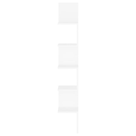 vidaXL Wall Corner Shelf White 20x20x127.5 cm Engineered Wood