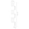 vidaXL Wall Corner Shelf White 20x20x127.5 cm Engineered Wood